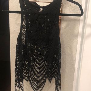 Black lace top